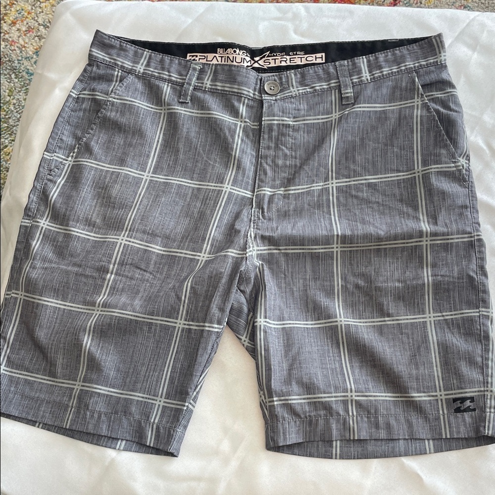 Hurley Men's Charcoal Checkered Shorts